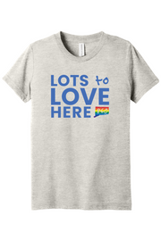 Connecticut - Lots to Love Here - Youth BELLA+CANVAS Short Sleeve Tee