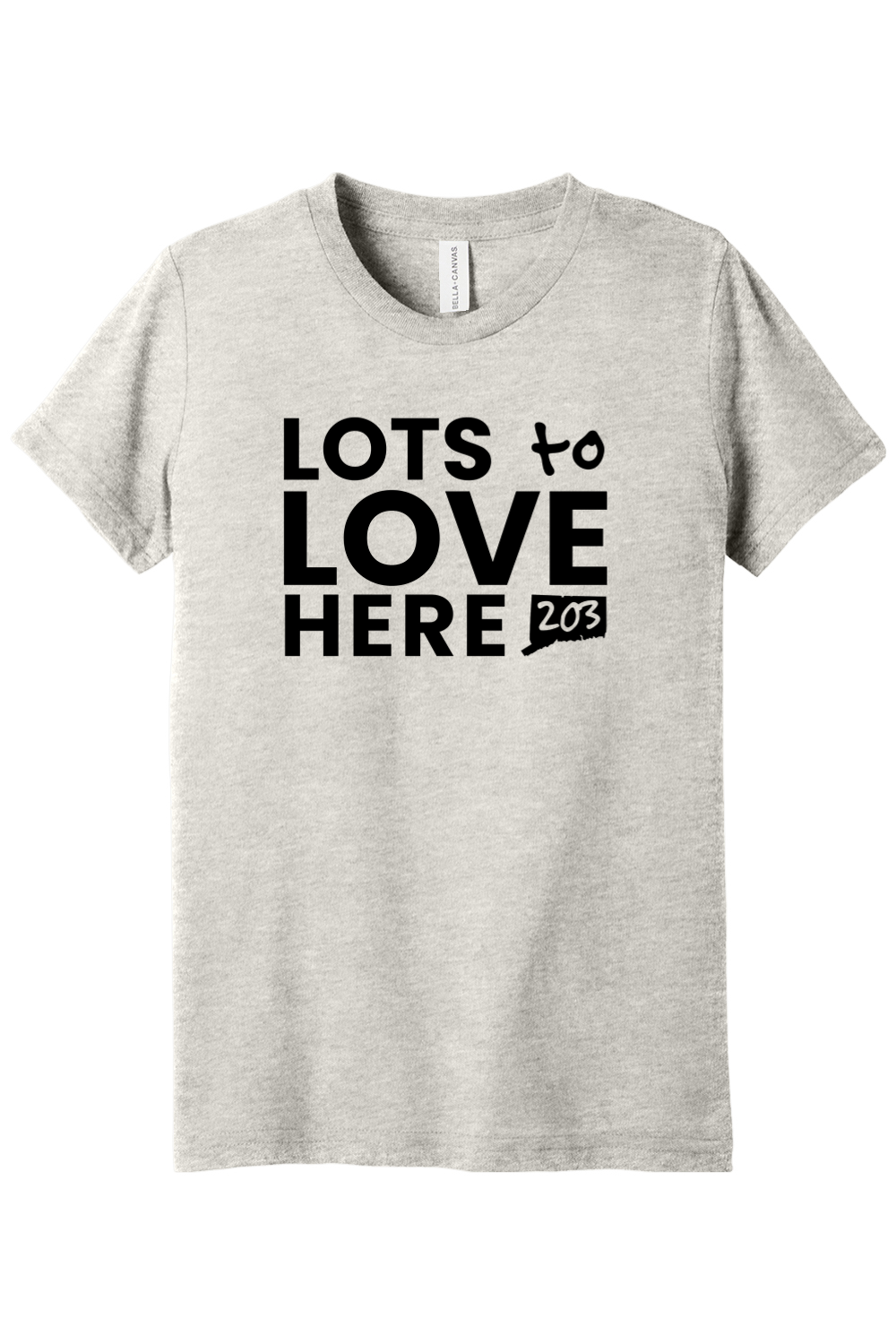 Connecticut - Lots to Love Here - Youth BELLA+CANVAS Short Sleeve Tee