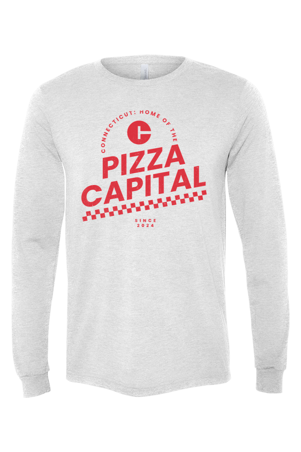 Connecticut - Pizza Capital - BELLA + CANVAS Unisex Long Sleeve Tee