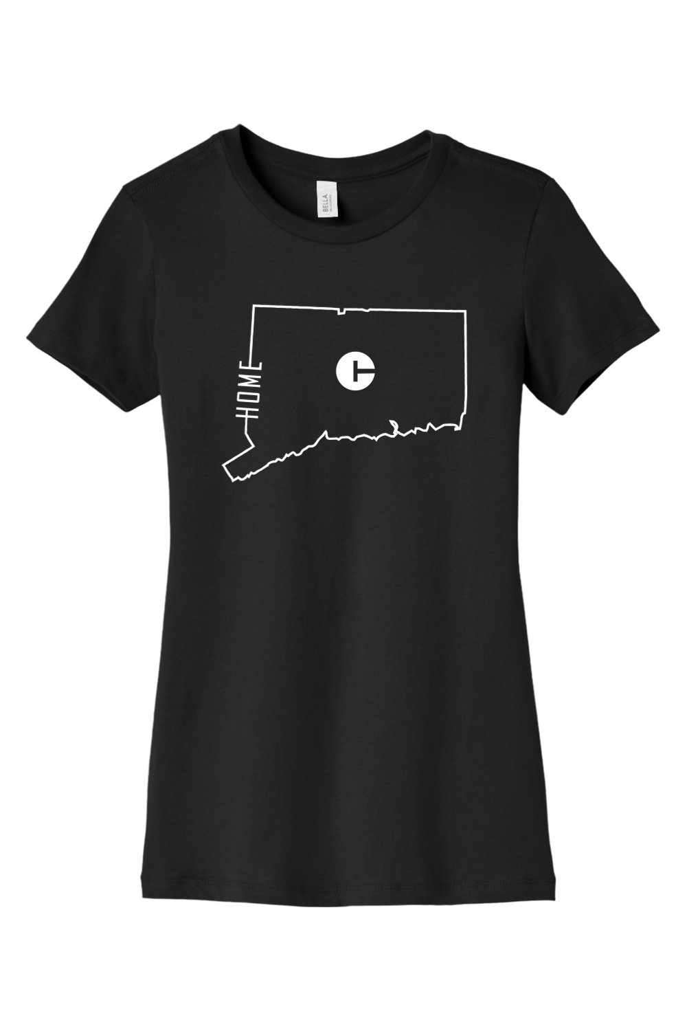 Connecticut - State Outline Home - BELLA+CANVAS Women’s Slim Fit Tee