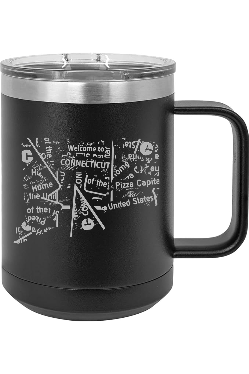 Connecticut - Pizza State - 15oz Insulated Coffee Mug