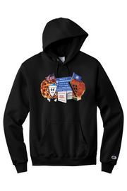 Connecticut - Pizza Collage - Champion Hooded Sweatshirt