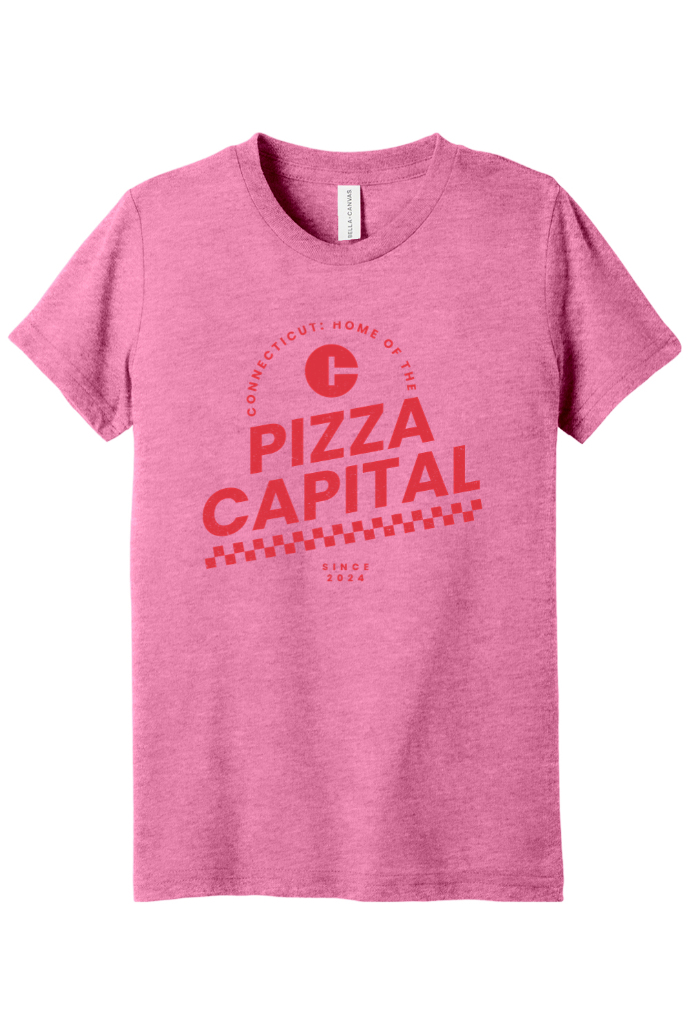 Connecticut - Pizza Capital - Youth BELLA+CANVAS Short Sleeve Tee