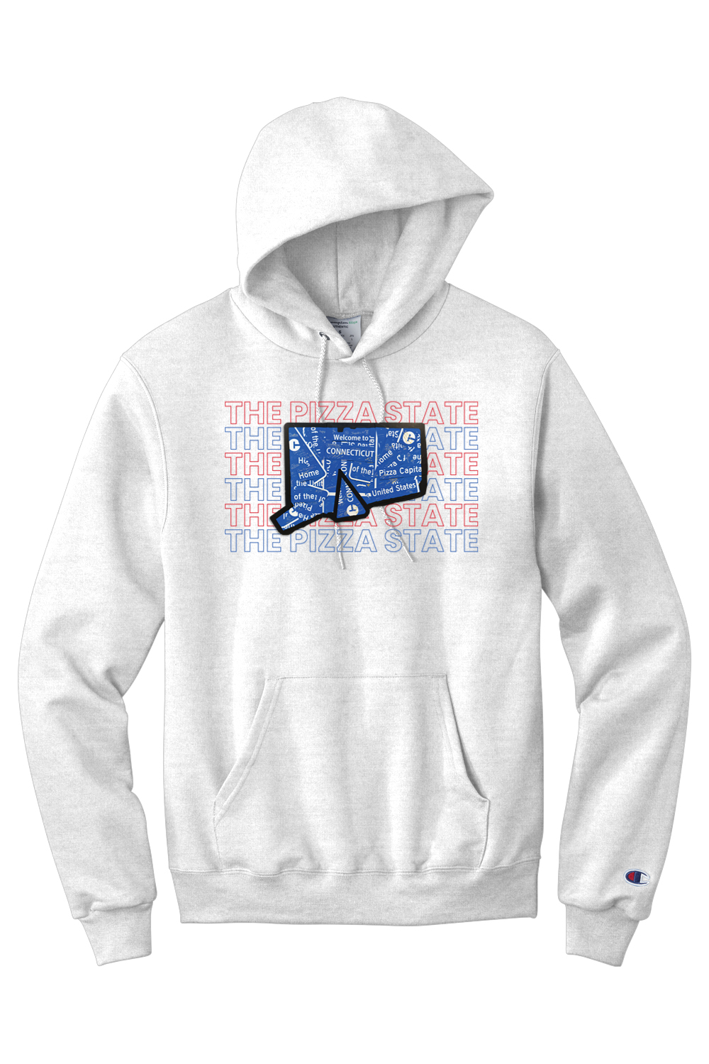 Connecticut - Pizza State - Champion Hooded Sweatshirt