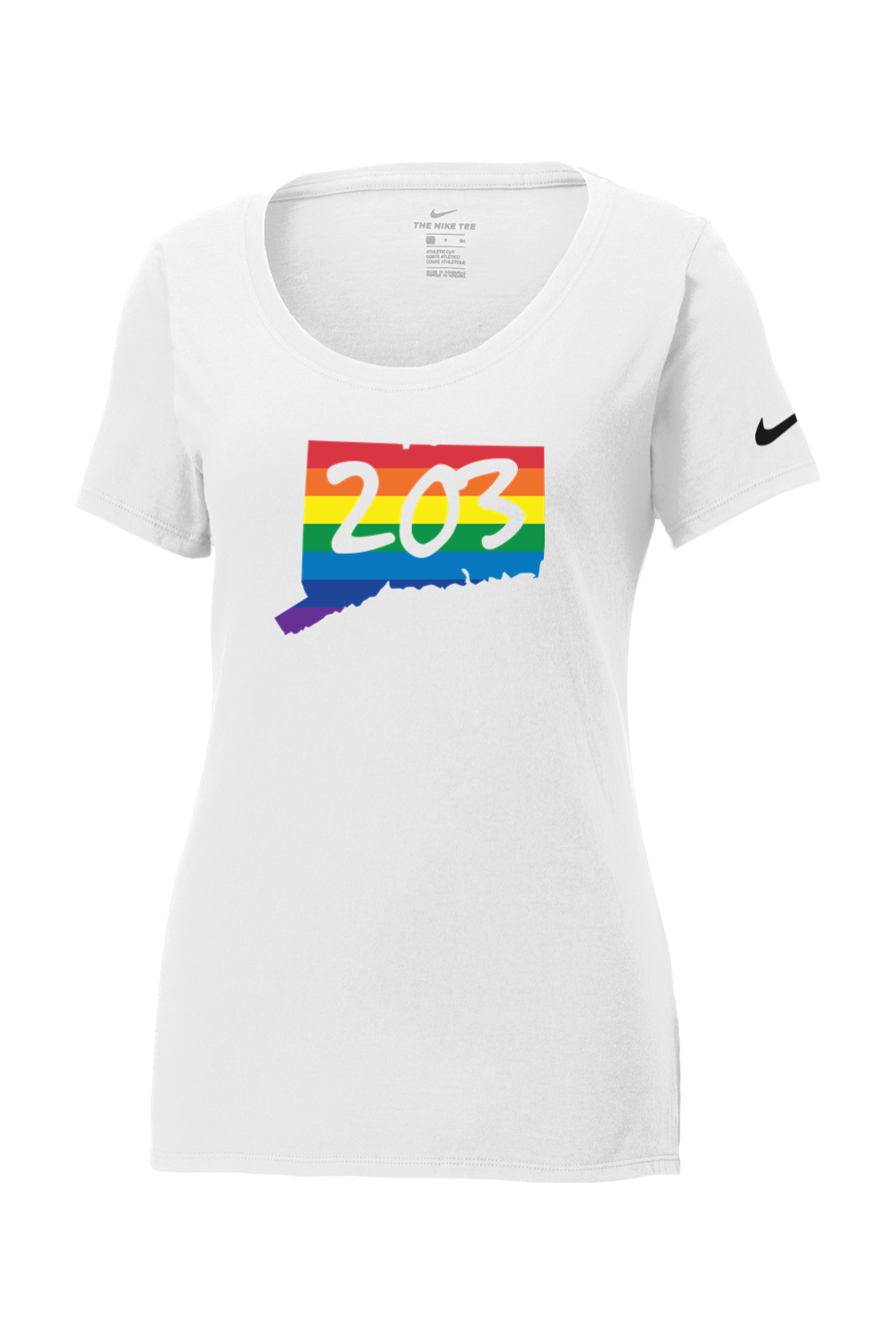 Connecticut - Area Code - Nike Ladies Core Cotton Tee