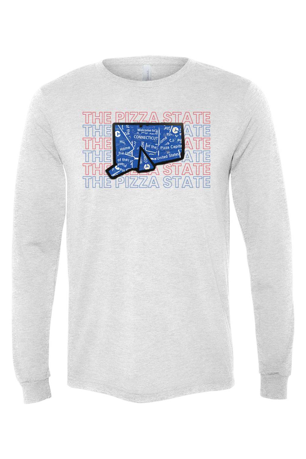 Connecticut - Pizza State - BELLA + CANVAS Unisex Long Sleeve Tee