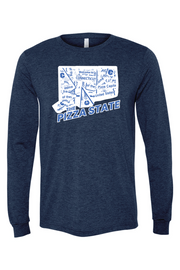 Connecticut - The Pizza State - BELLA + CANVAS Unisex Long Sleeve Tee
