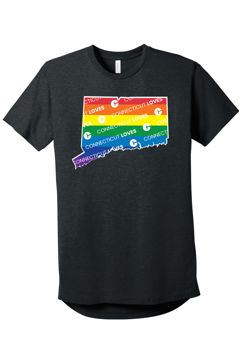 Connecticut - State Logo - BELLA+CANVAS Men’s Long Body Urban Tee