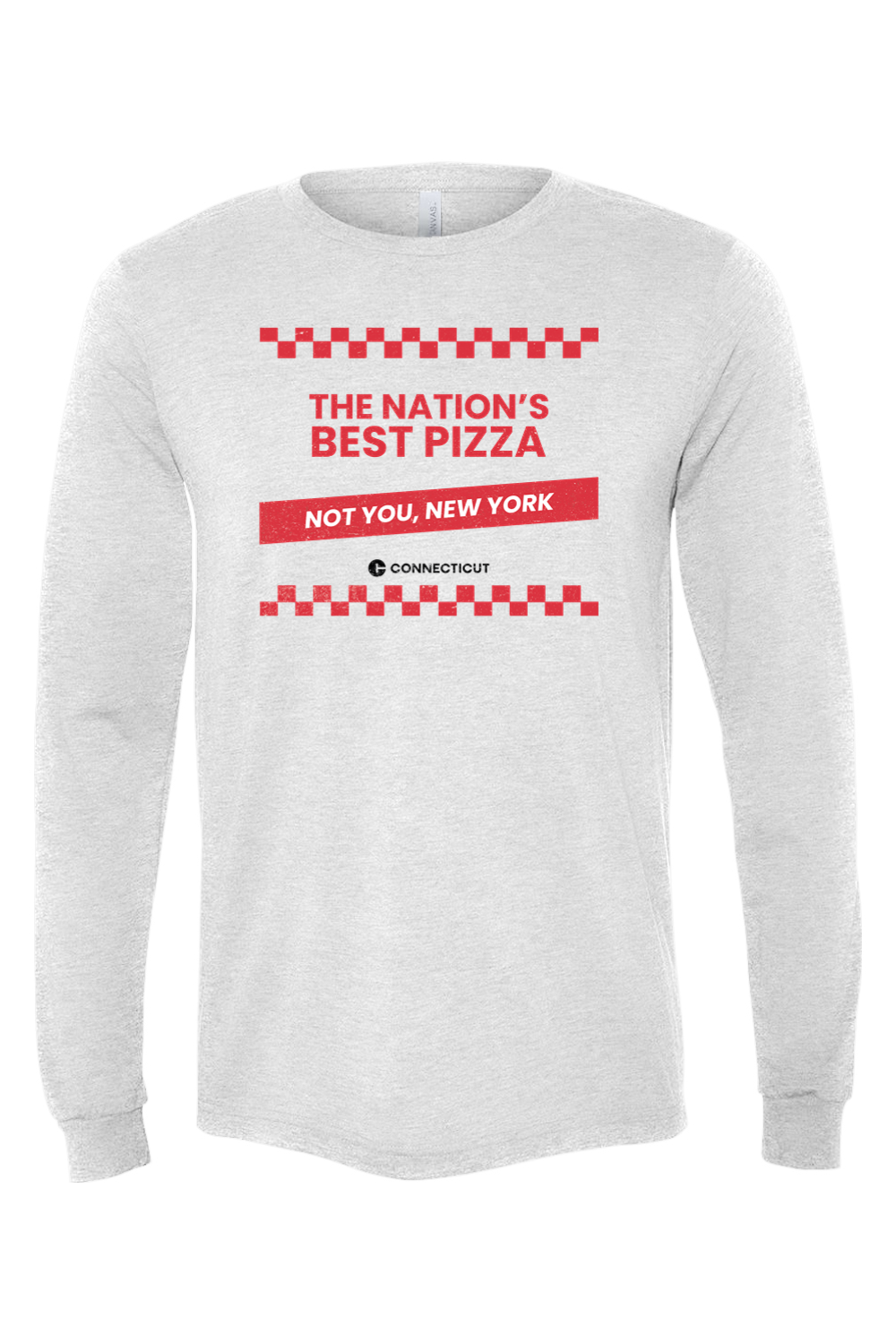 Connecticut - The Nation's Best Pizza - BELLA + CANVAS Unisex Triblend Long Sleeve Tee