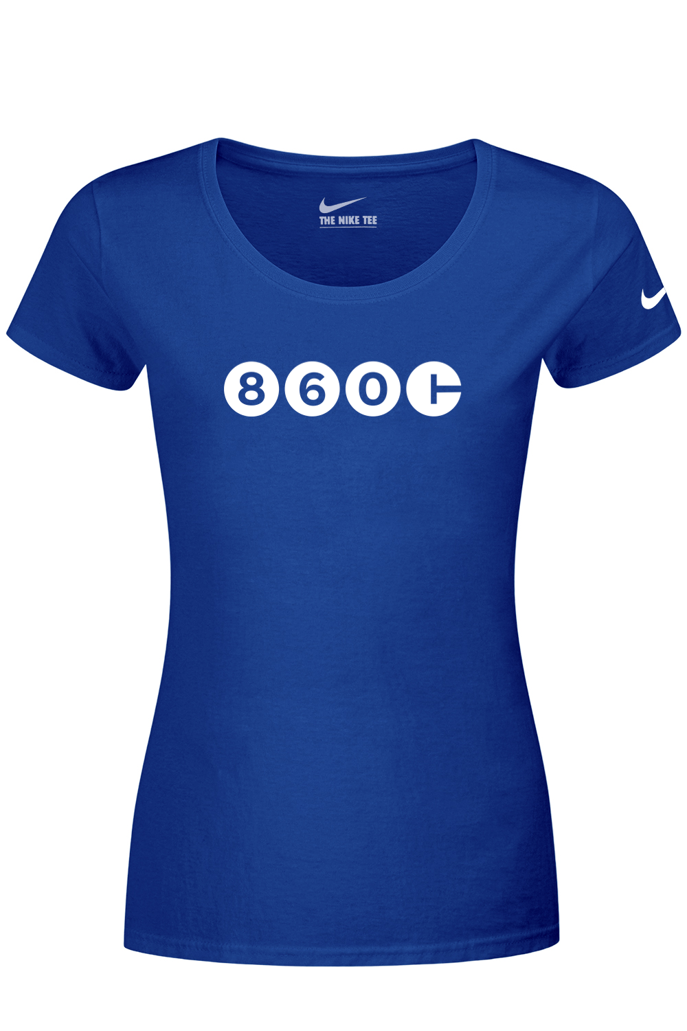 Connecticut - Area Code - Nike Ladies Dri-FIT Cotton/Poly Tee