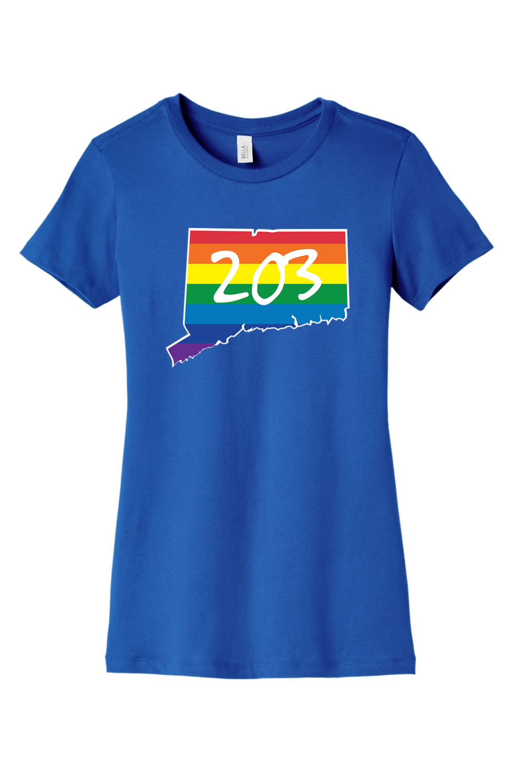 Connecticut - Area Code - BELLA+CANVAS Women’s Slim Fit Tee