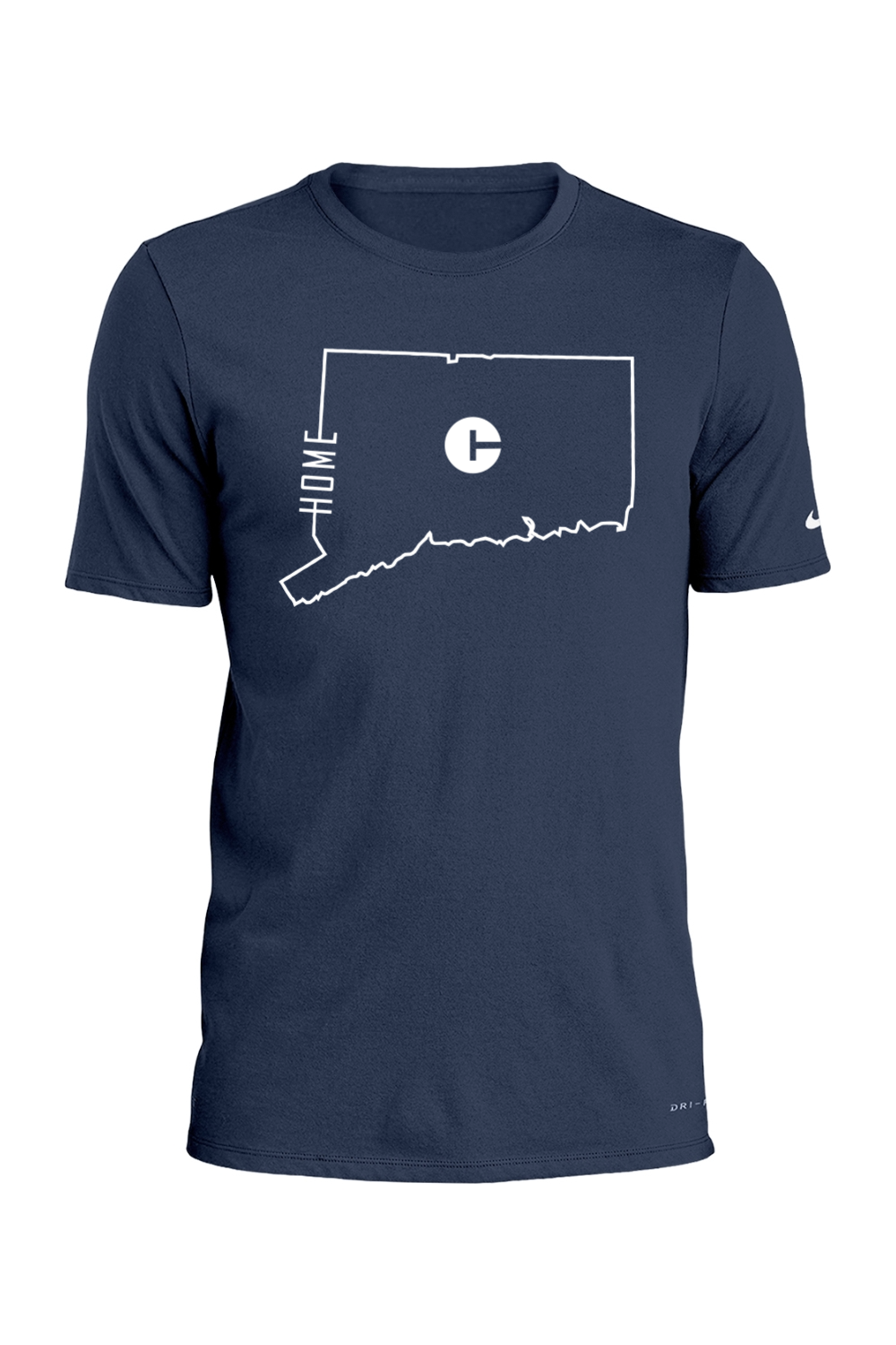 Connecticut - State Outline Home - Nike Dri-FIT Cotton/Poly Tee