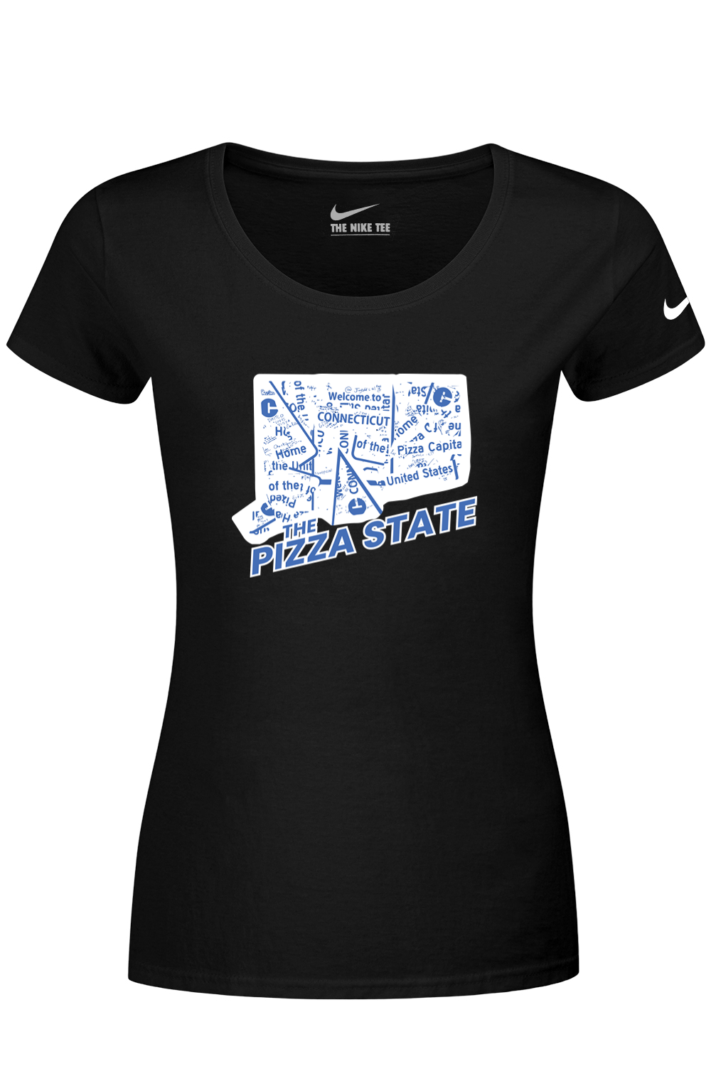 Connecticut - The Pizza State - Nike Ladies Dri-FIT Cotton/Poly Tee