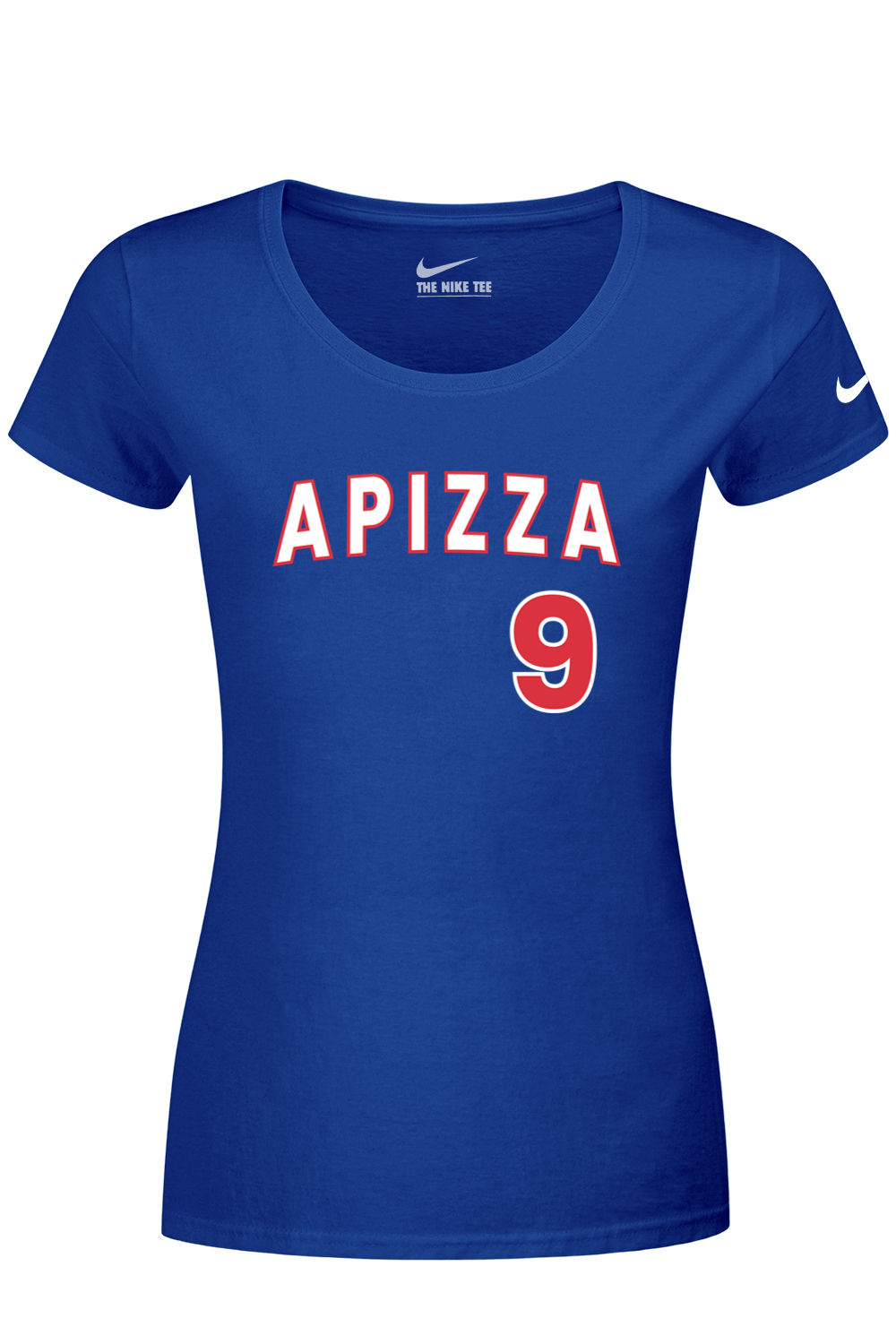 Connecticut - Apizza - Nike Ladies Dri-FIT Cotton/Poly Tee