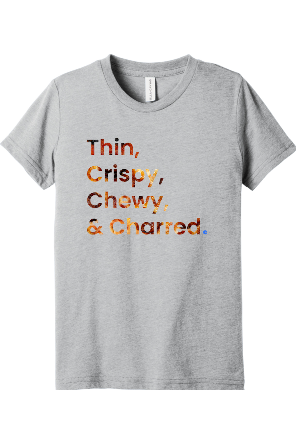 Connecticut - Thin, Crispy, Chewy & Charred - Youth BELLA+CANVAS Short Sleeve Tee