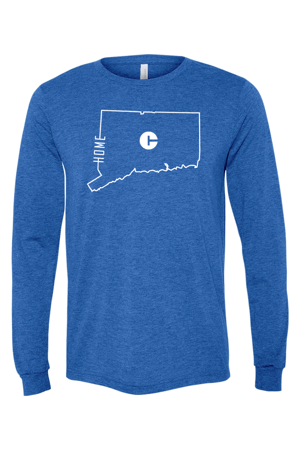 Connecticut - State Outline Home - BELLA + CANVAS Unisex Long Sleeve Tee