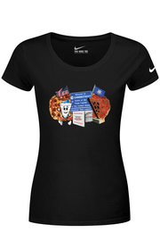 Connecticut - Pizza Collage - Nike Ladies Dri-FIT Cotton/Poly Tee