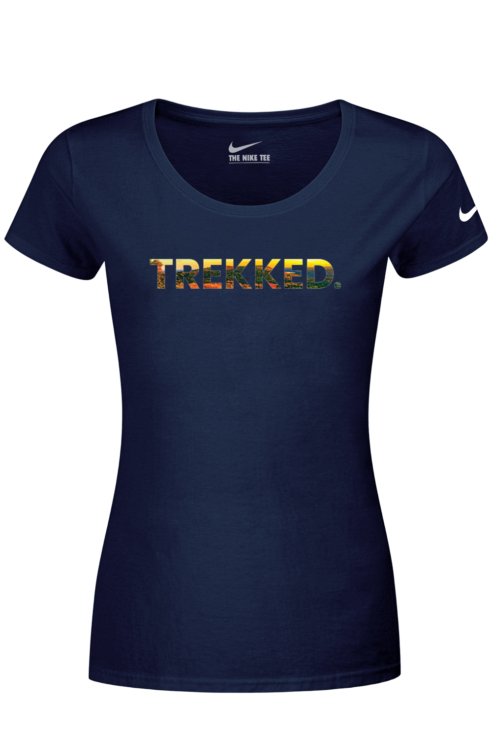 Connecticut - Trekked - Nike Ladies Dri-FIT Cotton/Poly Tee