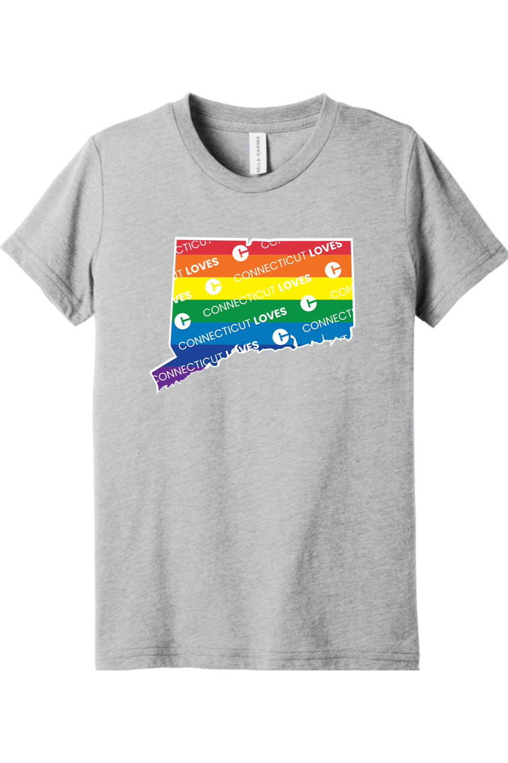 Connecticut - State Logo - Youth BELLA+CANVAS Short Sleeve Tee