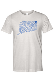 Connecticut - Icons Collage - Bella + Canvas Short Sleeve Tee