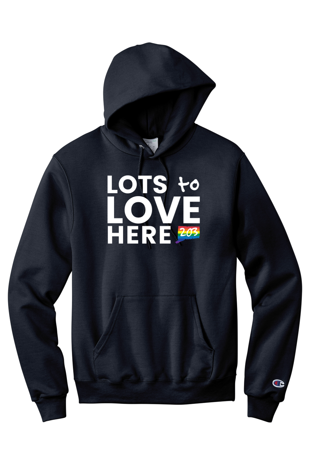 Connecticut - Lots to Love Here - Champion Hooded Sweatshirt