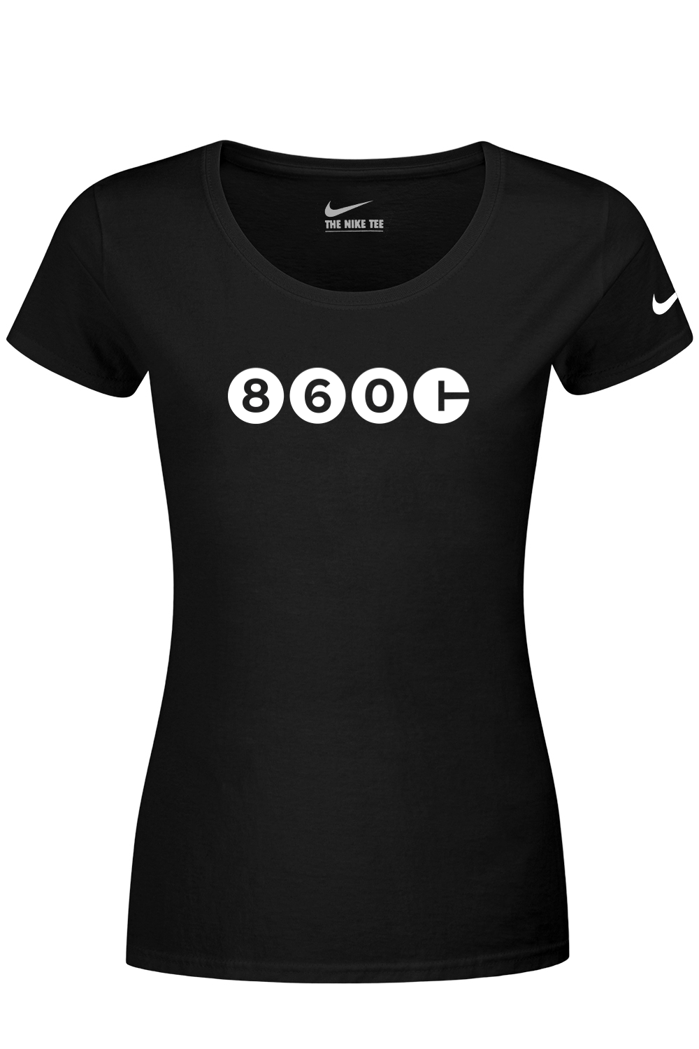 Connecticut - Area Code - Nike Ladies Dri-FIT Cotton/Poly Tee