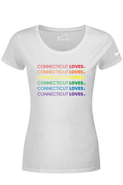 Connecticut - Loves - Nike Ladies Dri-FIT Cotton/Poly Tee
