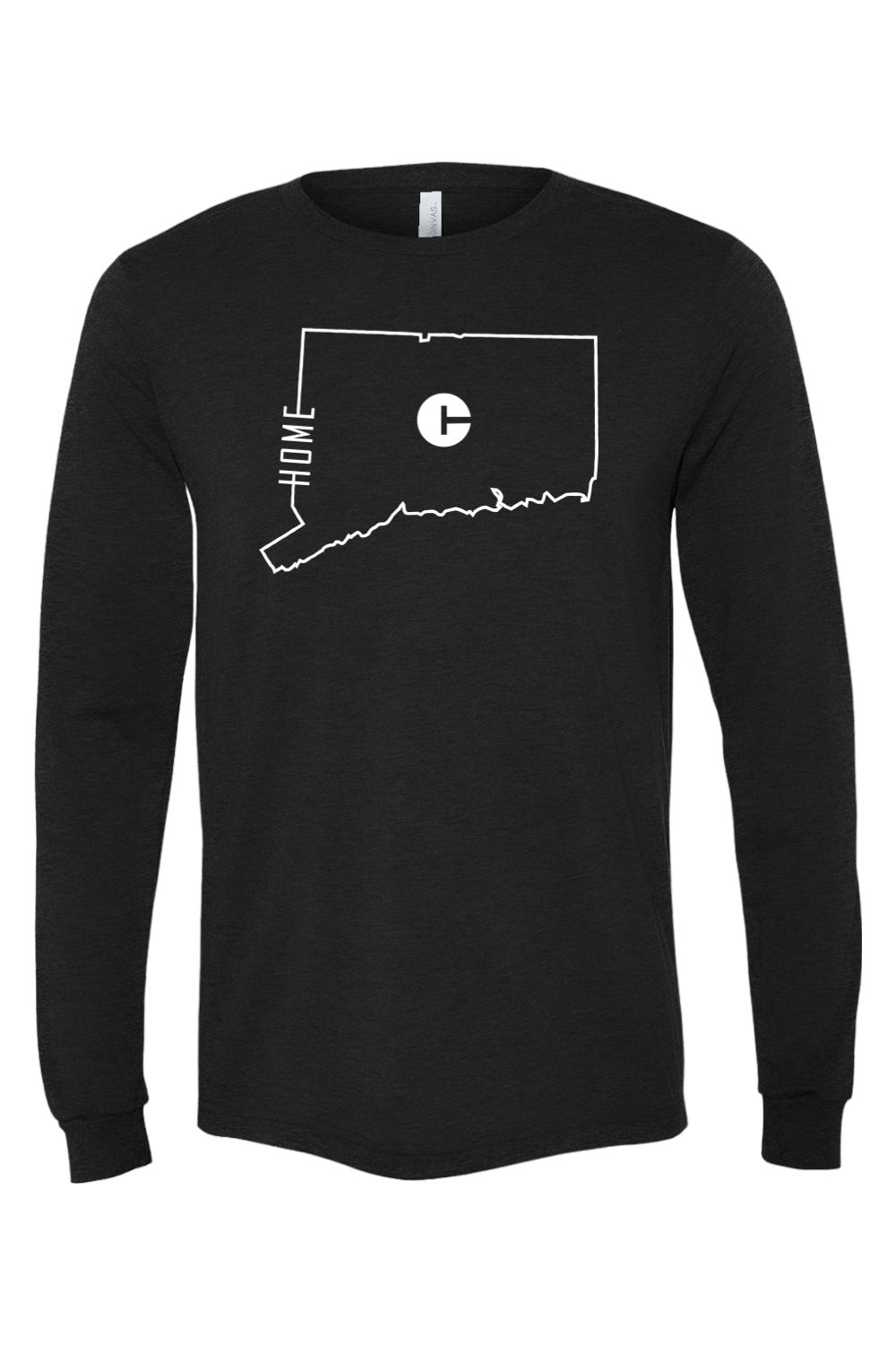 Connecticut - State Outline Home - BELLA + CANVAS Unisex Long Sleeve Tee