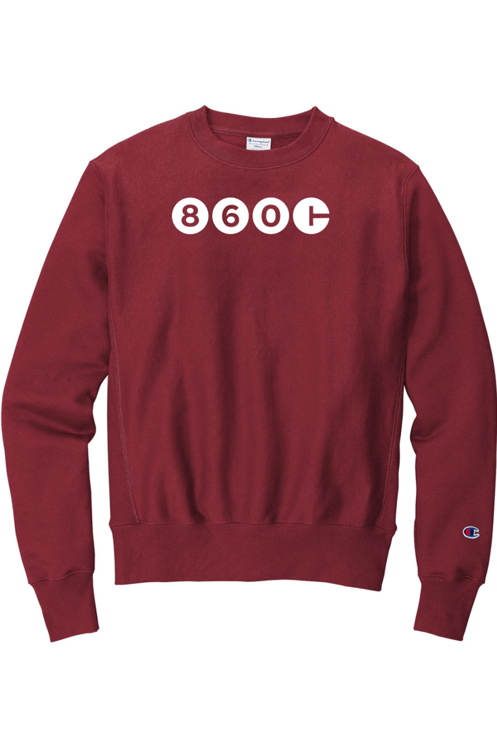 Connecticut - Area Code - Champion Crewneck Sweatshirt