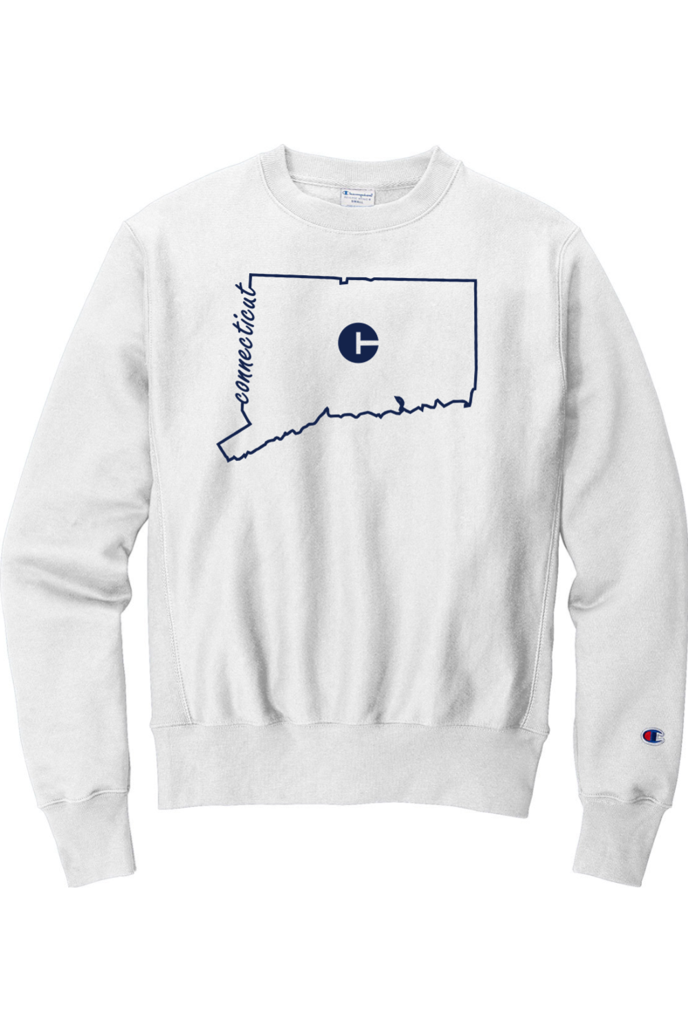 Connecticut - State Outline - Champion Crewneck Sweatshirt