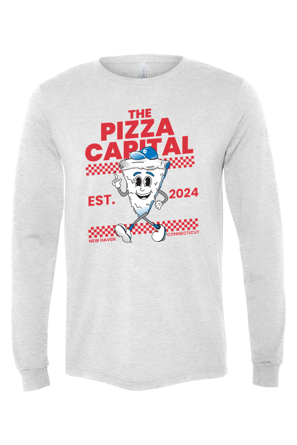 Connecticut - The Pizza Capital - BELLA + CANVAS Unisex Long Sleeve Tee