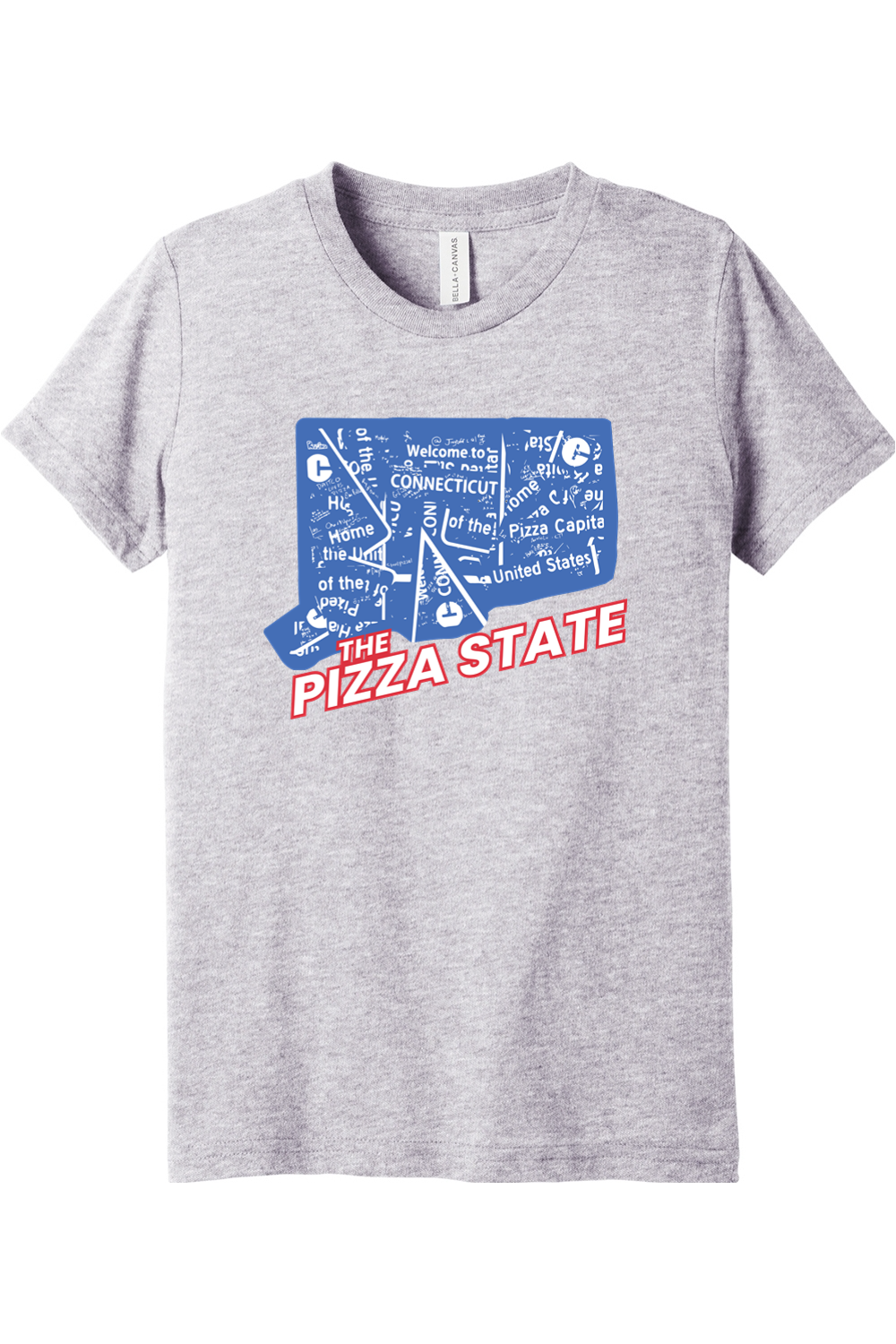 Connecticut - The Pizza State - Youth BELLA+CANVAS Short Sleeve Tee