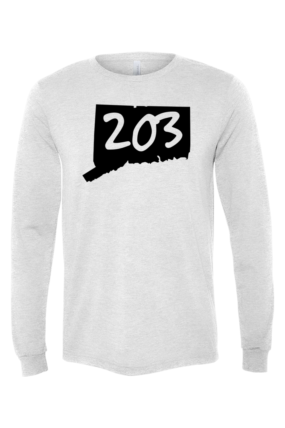 Connecticut - Area Code - BELLA + CANVAS Unisex Long Sleeve Tee