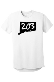 Connecticut - Area Code - BELLA+CANVAS Men’s Long Body Urban Tee