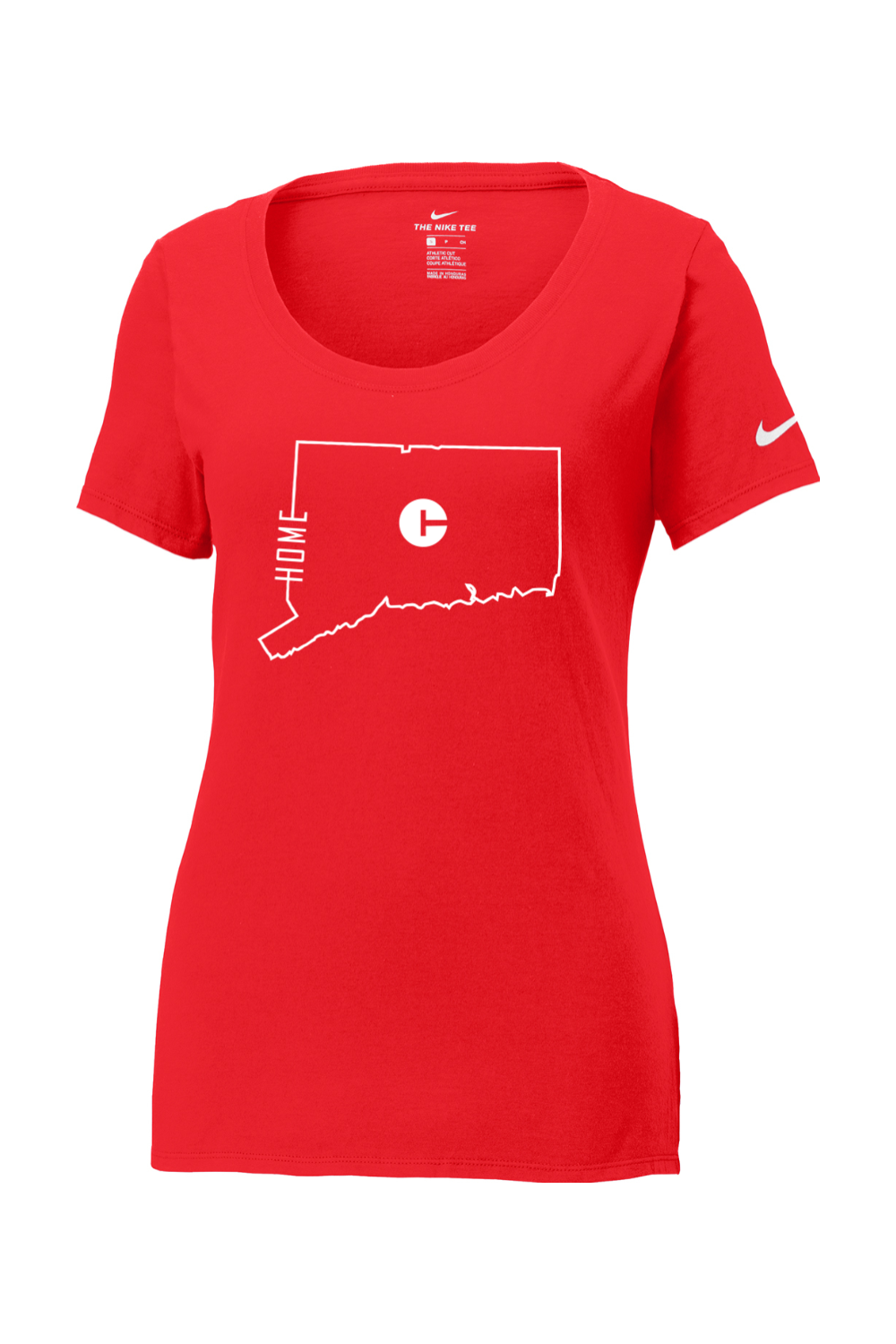 Connecticut - State Outline Home - Nike Ladies Core Cotton Tee