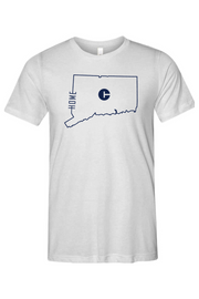 Connecticut - Home State Outline - Bella + Canvas Short Sleeve Tee