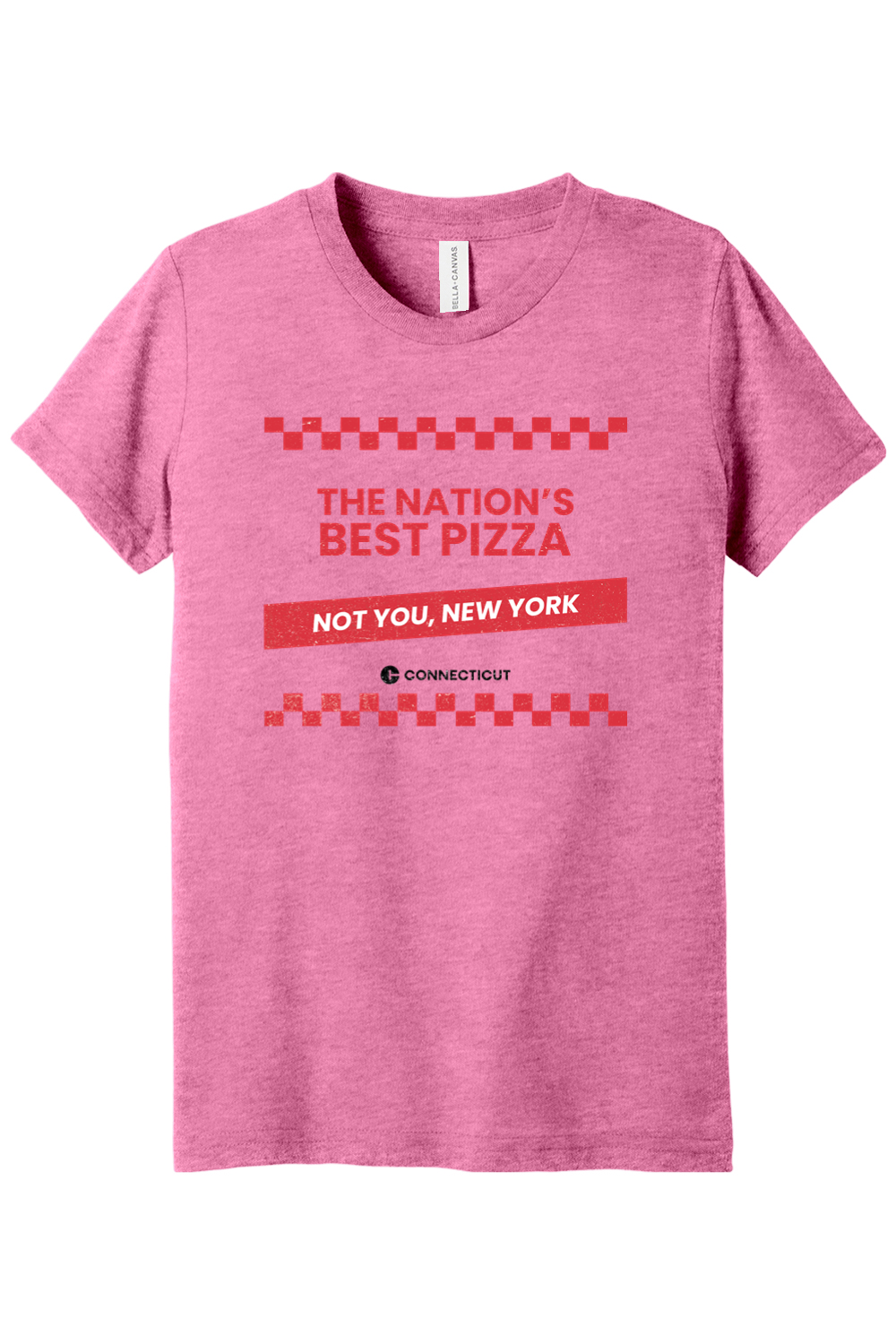 Connecticut - The Nation's Best Pizza - Youth BELLA+CANVAS Short Sleeve Tee