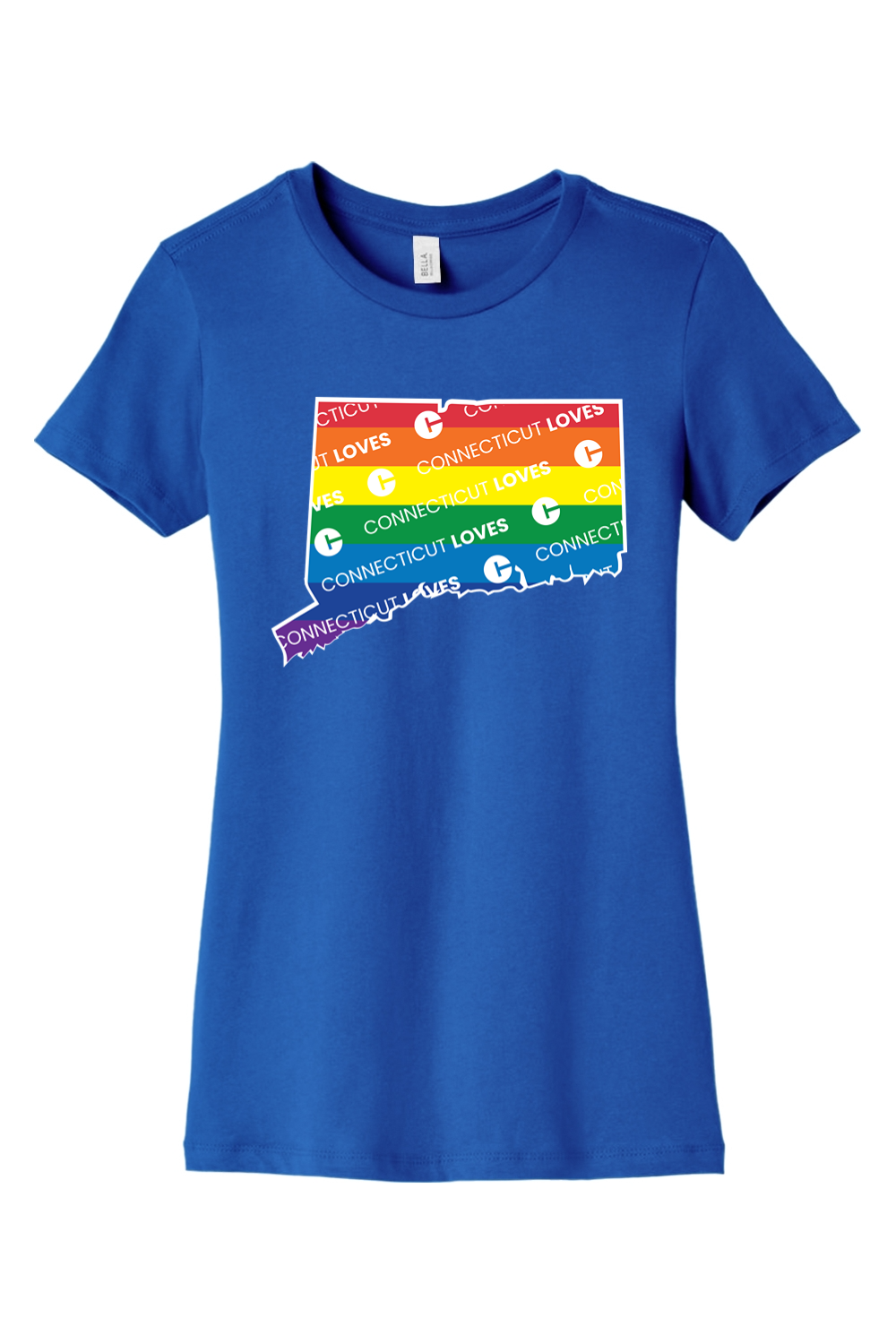 Connecticut - State Logo - BELLA+CANVAS Women’s Slim Fit Tee