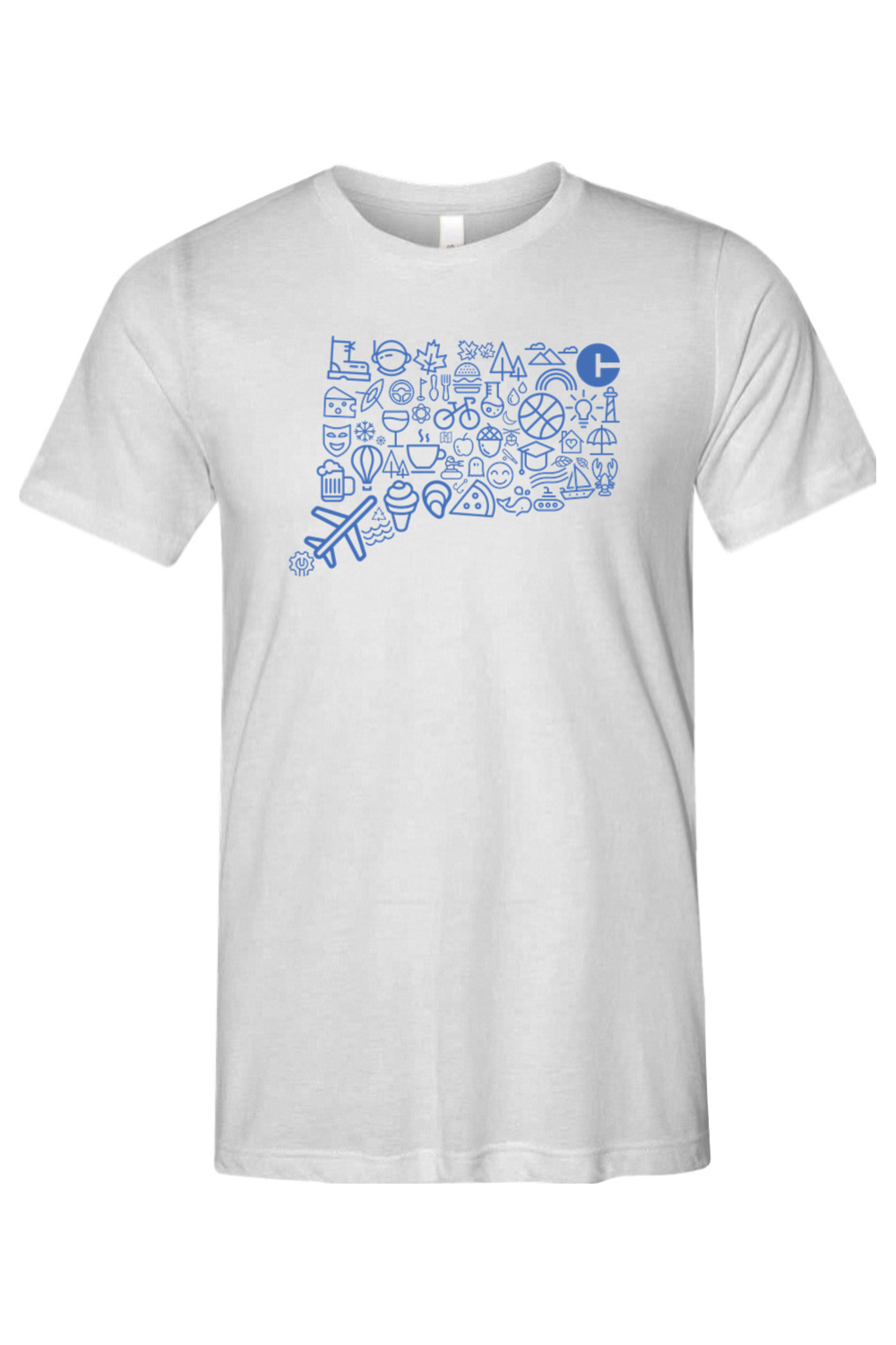 Connecticut - Icons Collage - Bella + Canvas Short Sleeve Tee