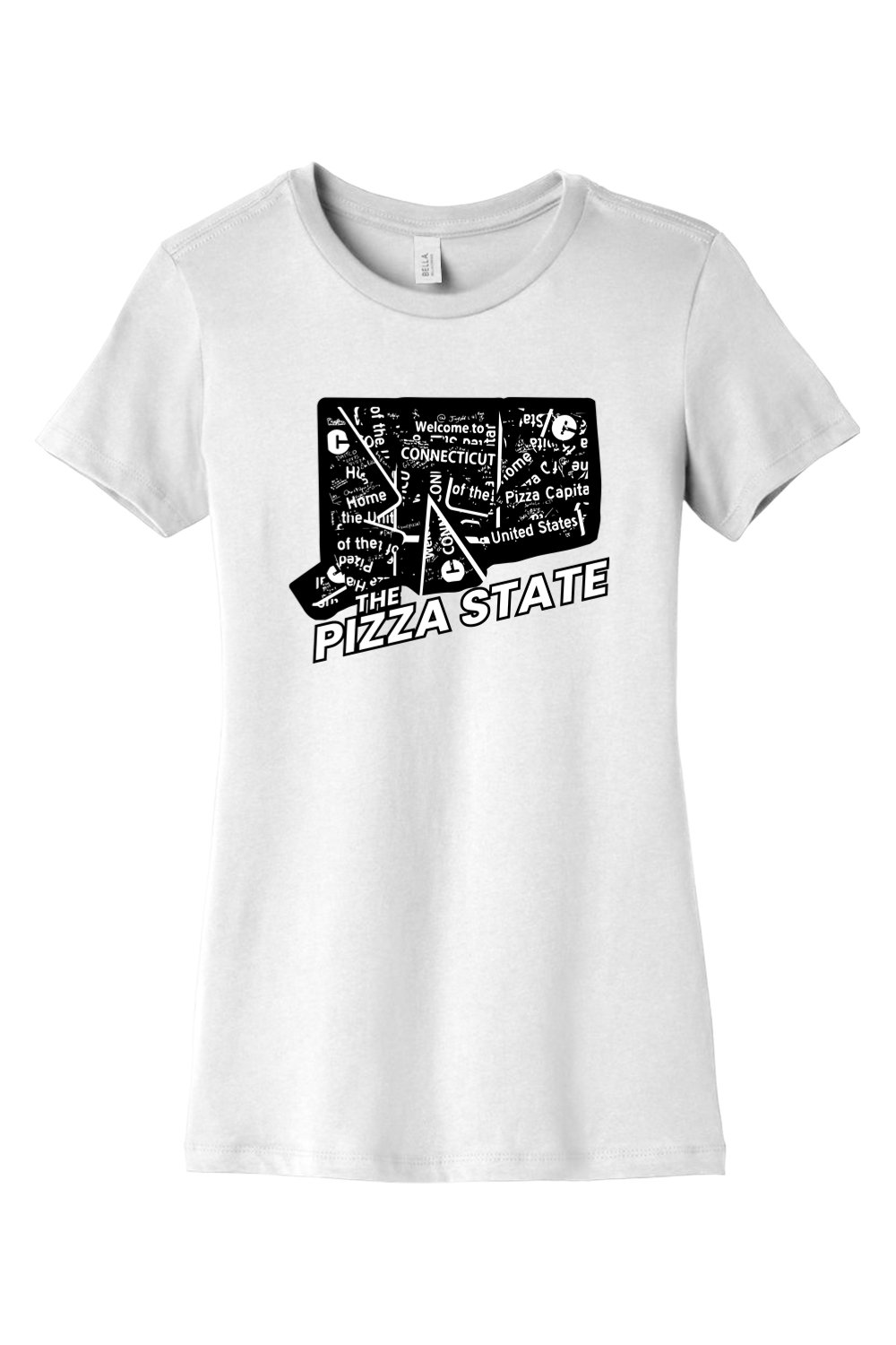 Connecticut - The Pizza State - BELLA+CANVAS Women’s Slim Fit Tee