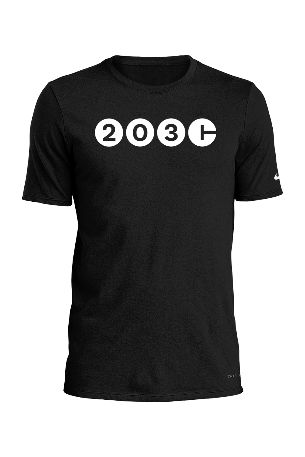 Connecticut - Area Code - Nike Dri-FIT Cotton/Poly Tee