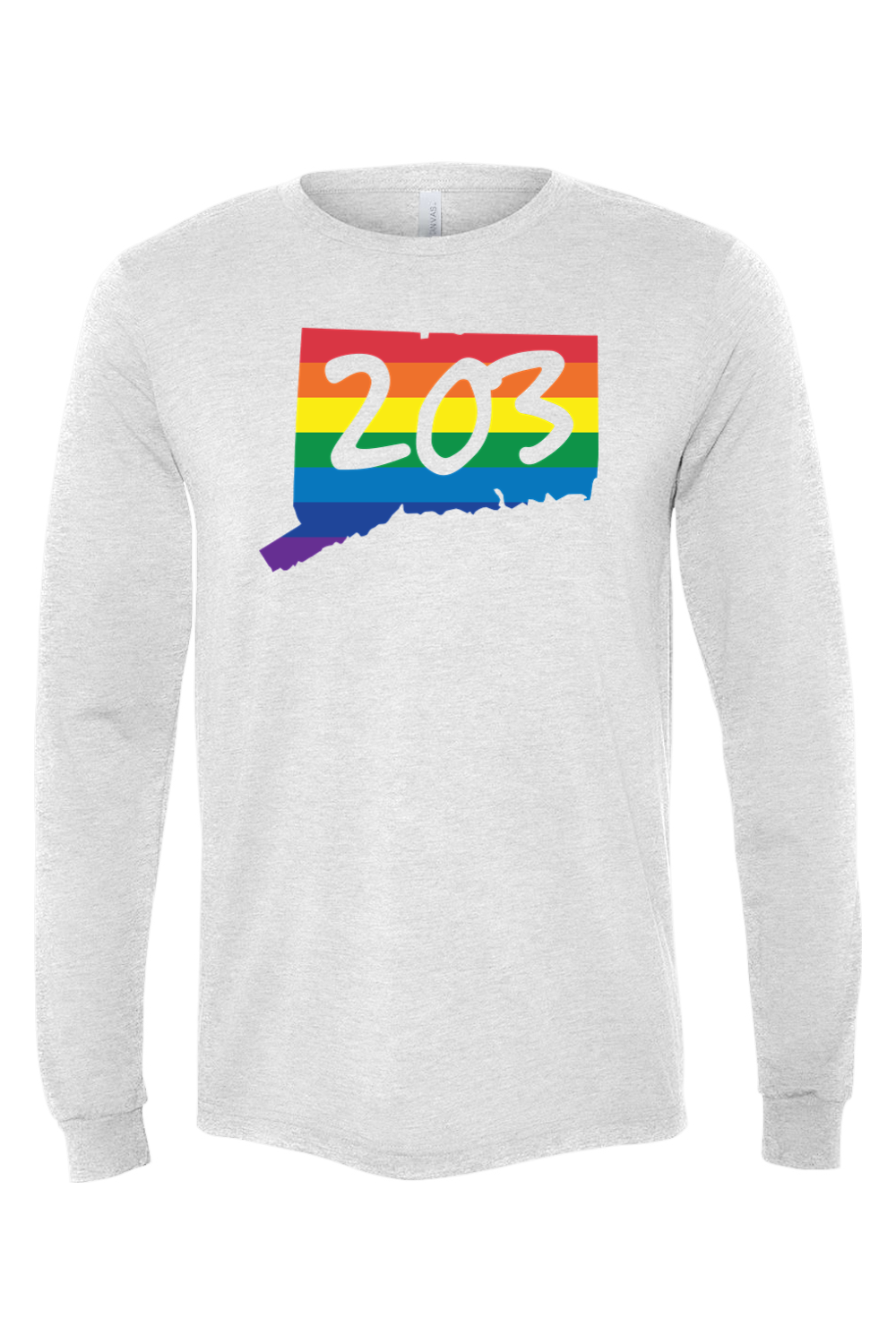 Connecticut - Area Code - BELLA + CANVAS Unisex Long Sleeve Tee