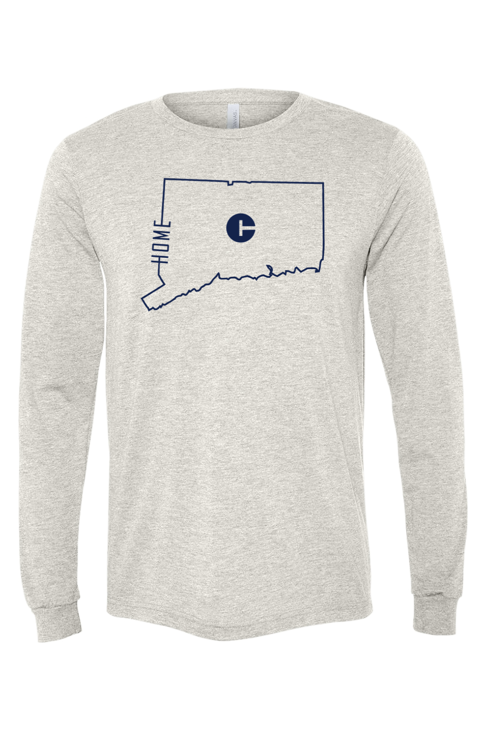 Connecticut - Home State Outline - BELLA + CANVAS Unisex Long Sleeve Tee