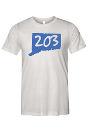 Connecticut - Area Code - Bella + Canvas Short Sleeve Tee