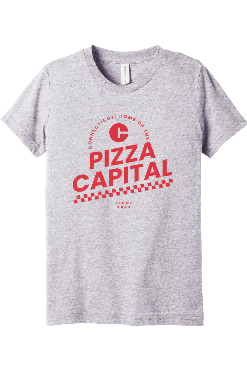 Connecticut - Pizza Capital - Youth BELLA+CANVAS Short Sleeve Tee