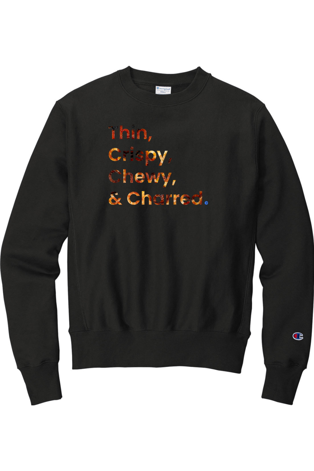 Connecticut - Thin, Crispy, Chewy & Charred - Champion Crewneck Sweatshirt
