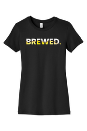 Connecticut - Brewed - BELLA+CANVAS Women’s Slim Fit Tee