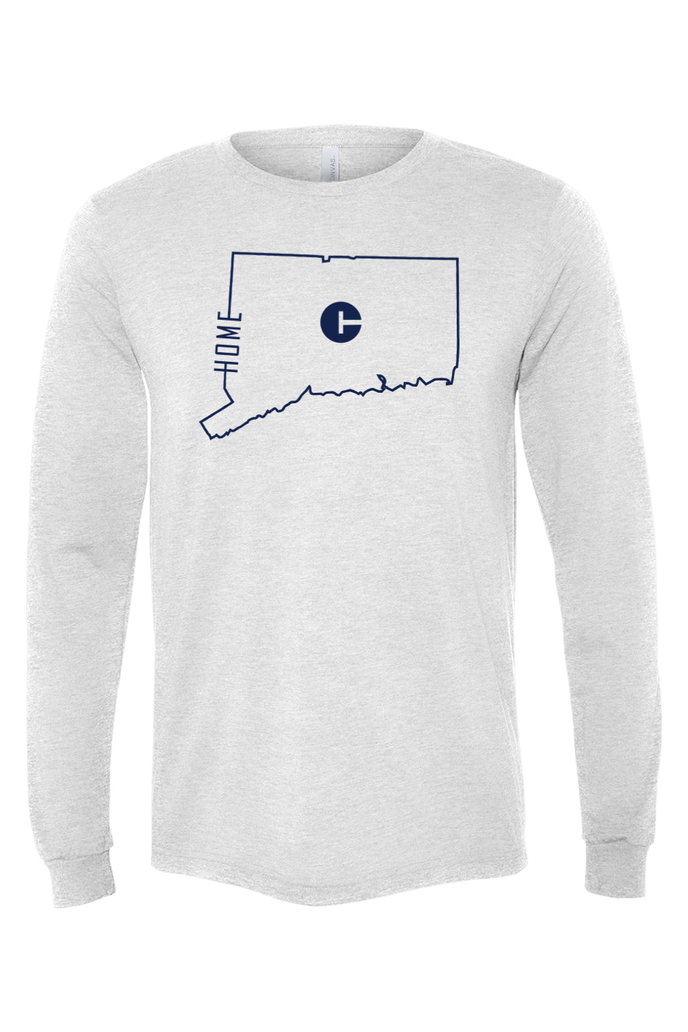 Connecticut - Home State Outline - BELLA + CANVAS Unisex Long Sleeve Tee