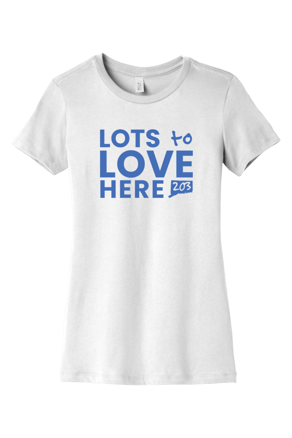 Connecticut - Lots to Love Here - BELLA+CANVAS Women’s Slim Fit Tee