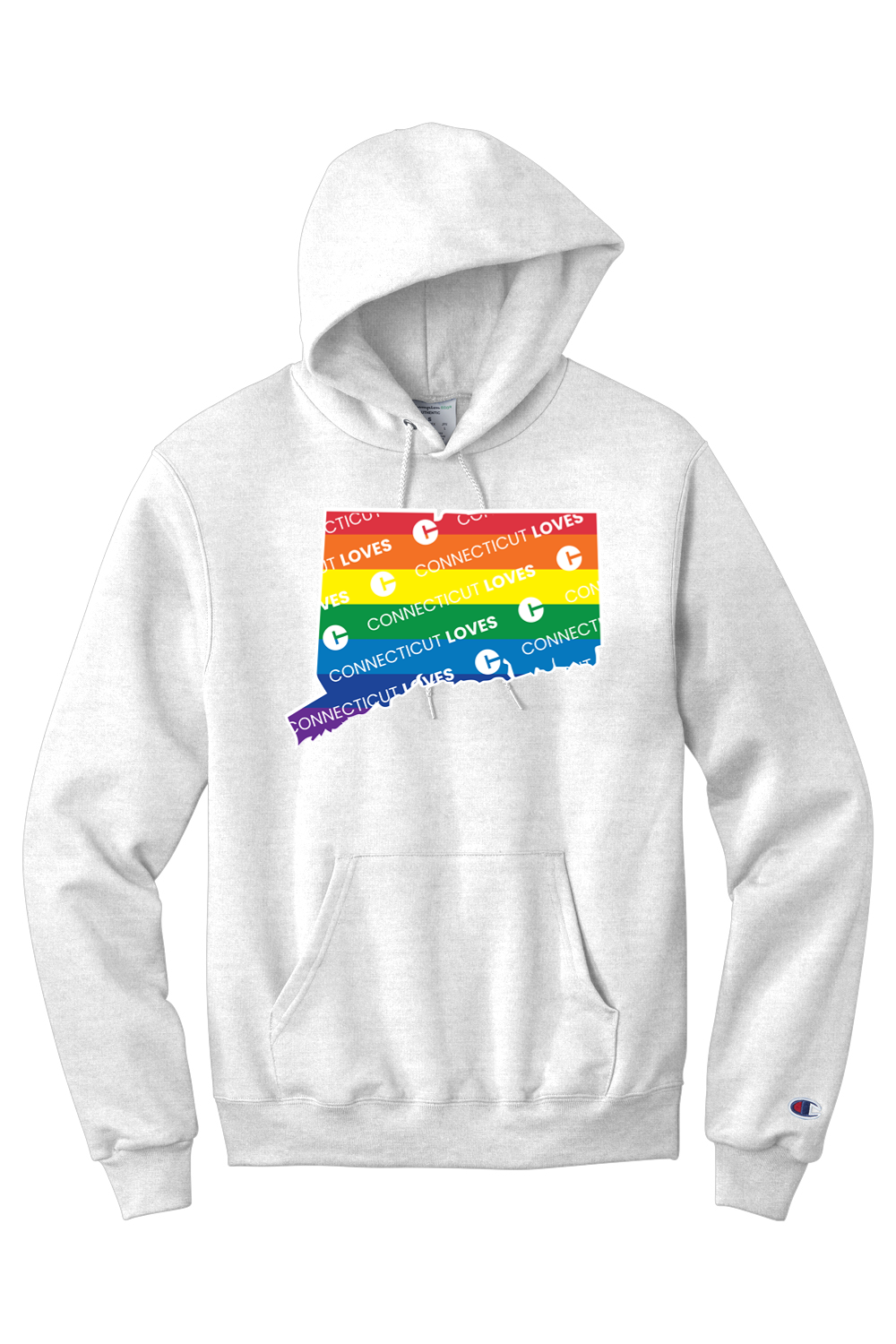 Connecticut - State Logo - Champion Hooded Sweatshirt